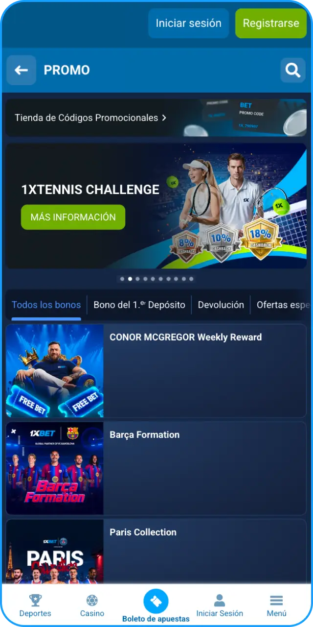 Reclama las mejores promociones y bonos en la App de 1xbet hoy mismo.