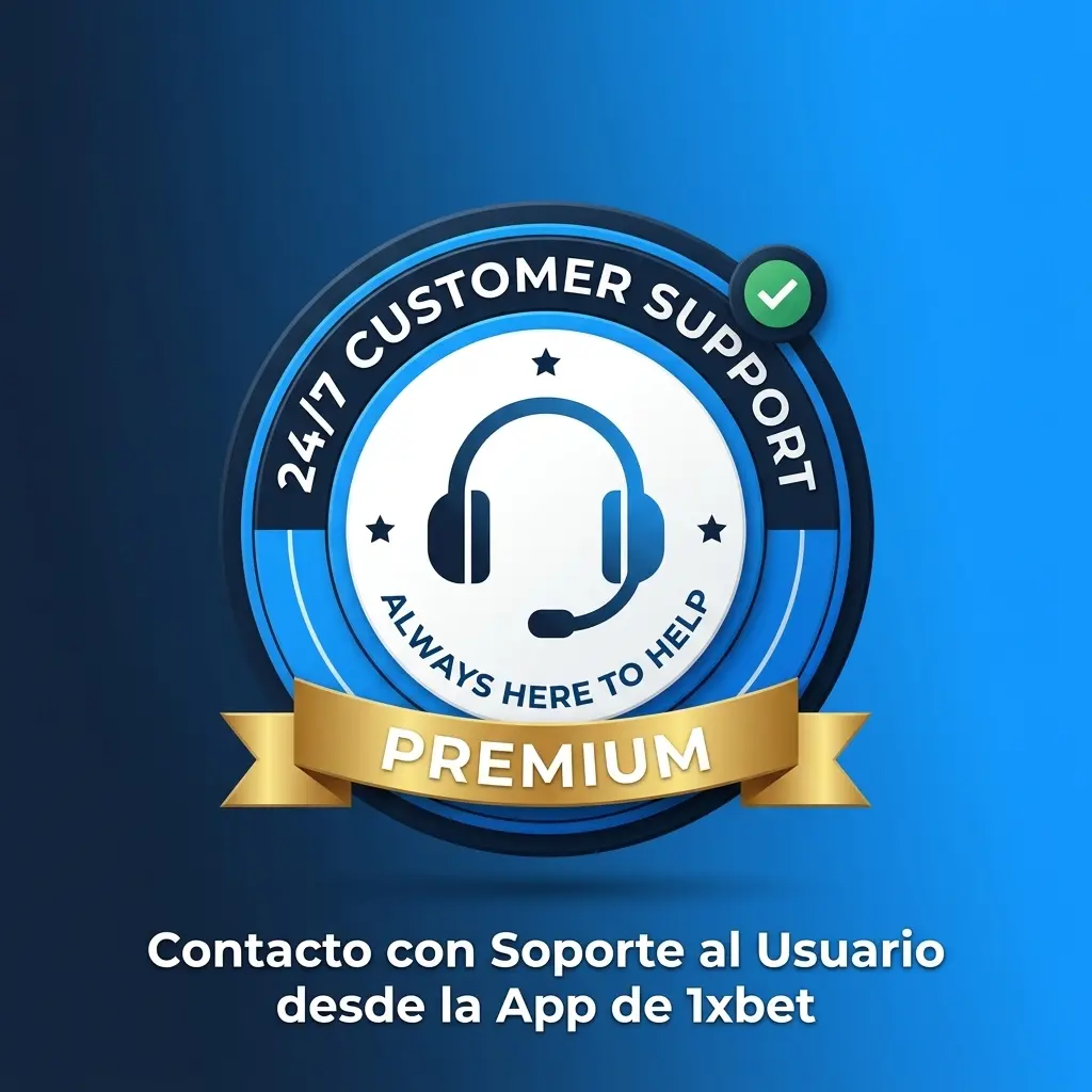 Contacto con soporte al usuario de 1xbet desde la app, disponible 24/7 en español para usuarios en Colombia