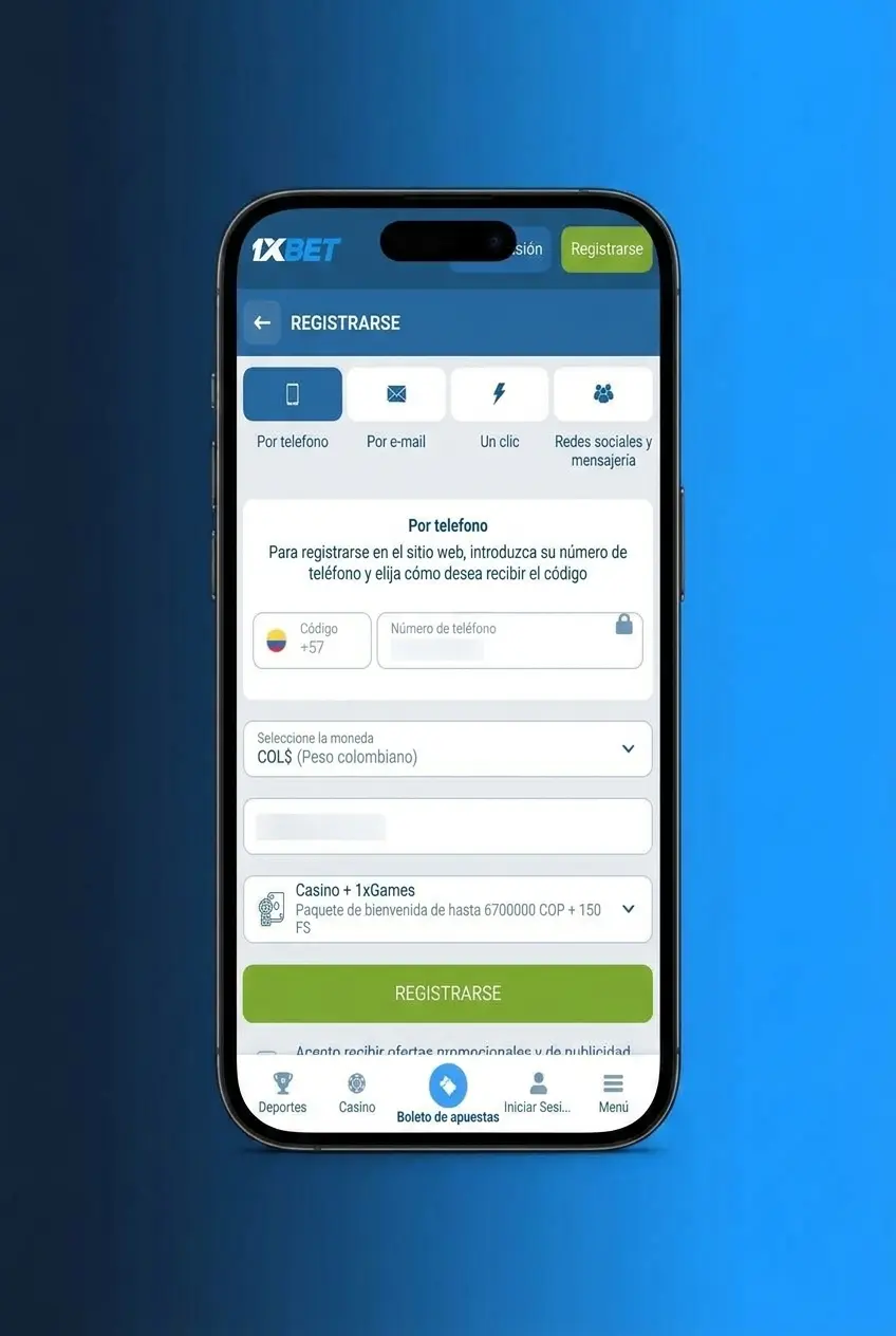 Guía paso a paso para registrarte y jugar en el Casino en Vivo de 1xbet Colombia: ruleta, blackjack y baccarat.